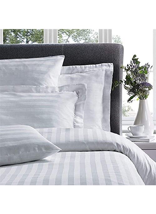 Bezzilish Home Bezzilish Home Classic All Season 5 Star Hotel Single DuvetAc Comforter with Cotton White Stripes Duvet Cover 60 X 90  - Image 2