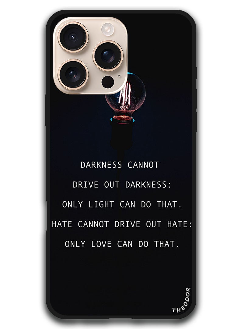 Theodor Protective Case Anti Scratch Shock Proof Bumper Cover For iPhone 16 Pro Max (6.9)-inch darkness_love_motivation - Image 1