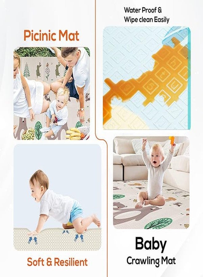 ROARIFY Premium Reversible Baby Play Mat | Extra Large Soft Foam Crawling Mat for Babies & Toddlers | Non-Slip, Waterproof, Easy to Clean | Multicolor Foldable Learning Play Mat for Indoor & Outdoor (6.5 X 5 ft, 0.8 cm Thickness) Giraffe-Jungle, Multicolor - Image 5