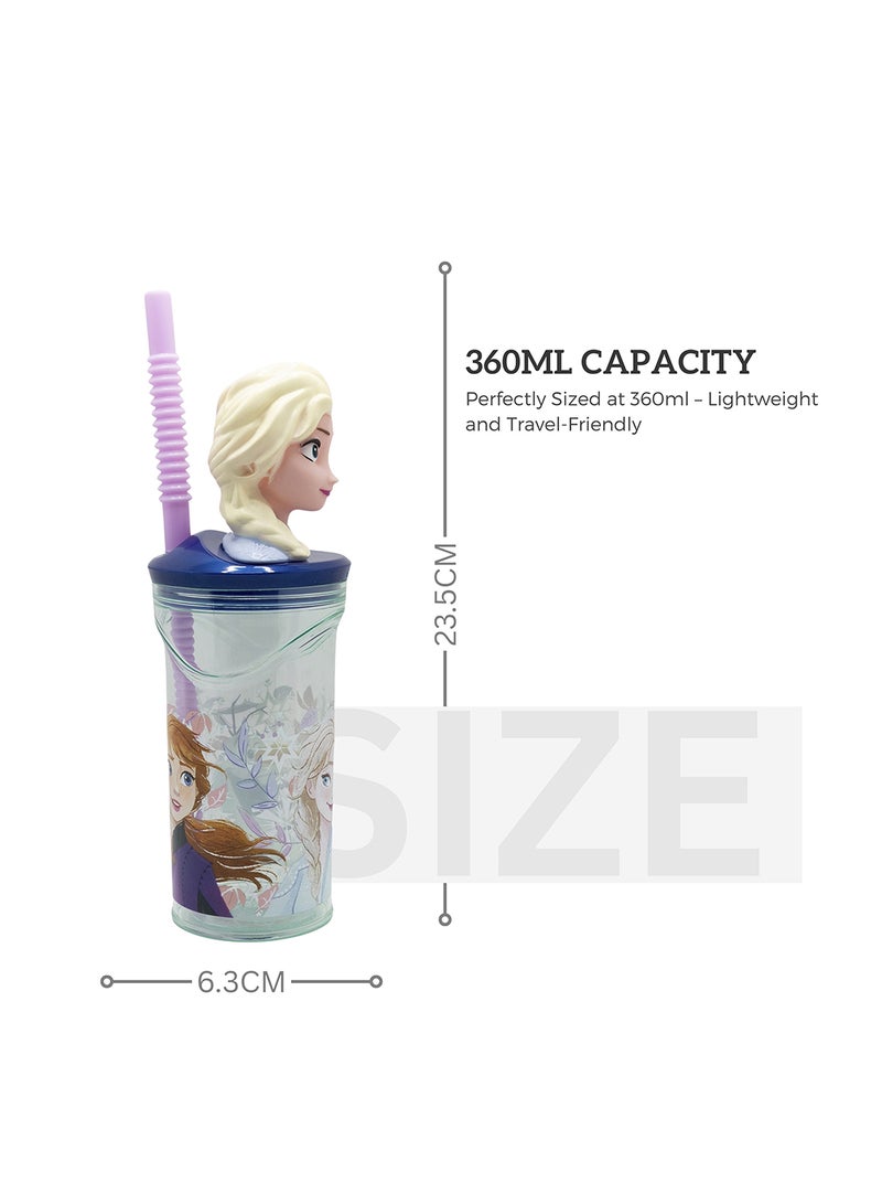 STOR Frozen 3D Figurine Tumbler Water Bottle For Kids 360 ML - Image 2