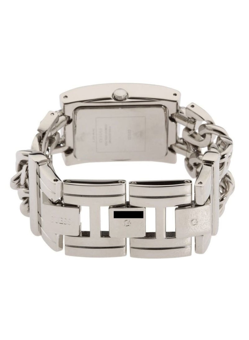 Guess Silver-Tone Crystal-Accented Watch For Women - Image 5