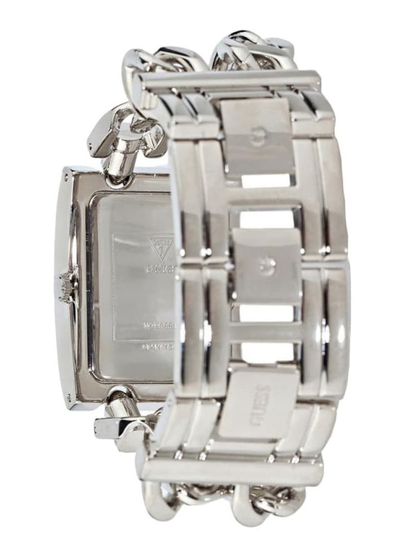 Guess Silver-Tone Crystal-Accented Watch For Women - Image 4