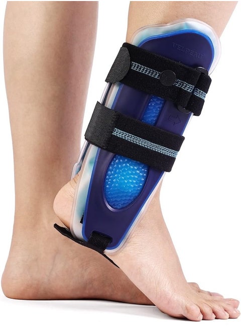 Ankle Support Brace for Unisex Ankle Stabilizer Stirrup Splint for Sprains Tendonitis Volleyball Basketball Sprained Ankle Reversible Left & Right Foots One Size