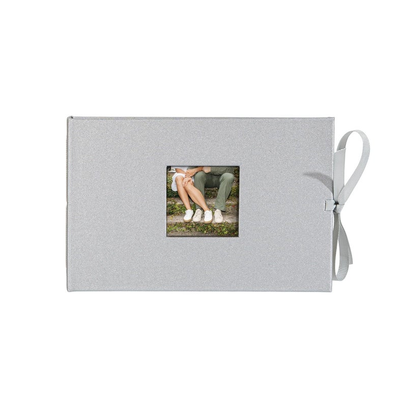 Kolo Noci Small 4x6 Photo Album Holds 24 Photos Ideal for Weddings and Baby Books Silver