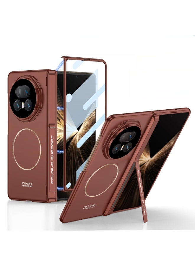 general Magnetic Case Compatible with Honor Magic V5, Built in Magnetic Attraction and High Definition Tempered Film, Anti Shock and Anti Fall Cover with Hidden Bracket - Image 1