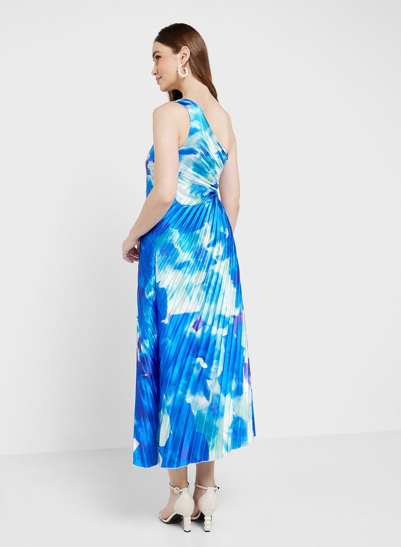 ايلا فستان بقصات بطبعة ألوان مائية - Image 2