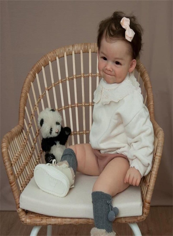 GYCV Lifelike Smile Reborn Baby Dolls Girl - 24 Inch Realistic Reborn Toddler Dolls, Big Size Real Life Reborn Doll, Big Baby that Look Real, Weighted Soft Cloth Body Baby Doll with Gift Box - Image 5