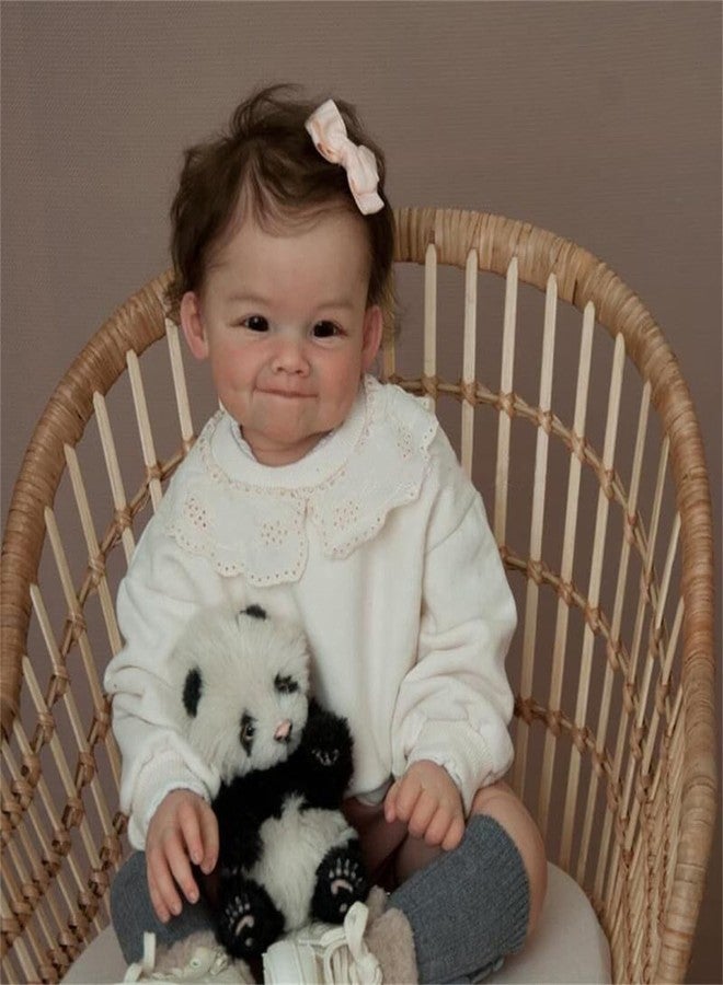 GYCV Lifelike Smile Reborn Baby Dolls Girl - 24 Inch Realistic Reborn Toddler Dolls, Big Size Real Life Reborn Doll, Big Baby that Look Real, Weighted Soft Cloth Body Baby Doll with Gift Box - Image 2