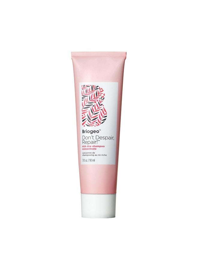 بريوجيو لا تيأس، أصلح شعرك! شامبو الأرز الغني المركّز، شامبو البروتين للشعر التالف بشدة، شامبو مركّز منشط بالماء، نباتي، خالٍ من القسوة، 3 أونصات سائلة - Image 1