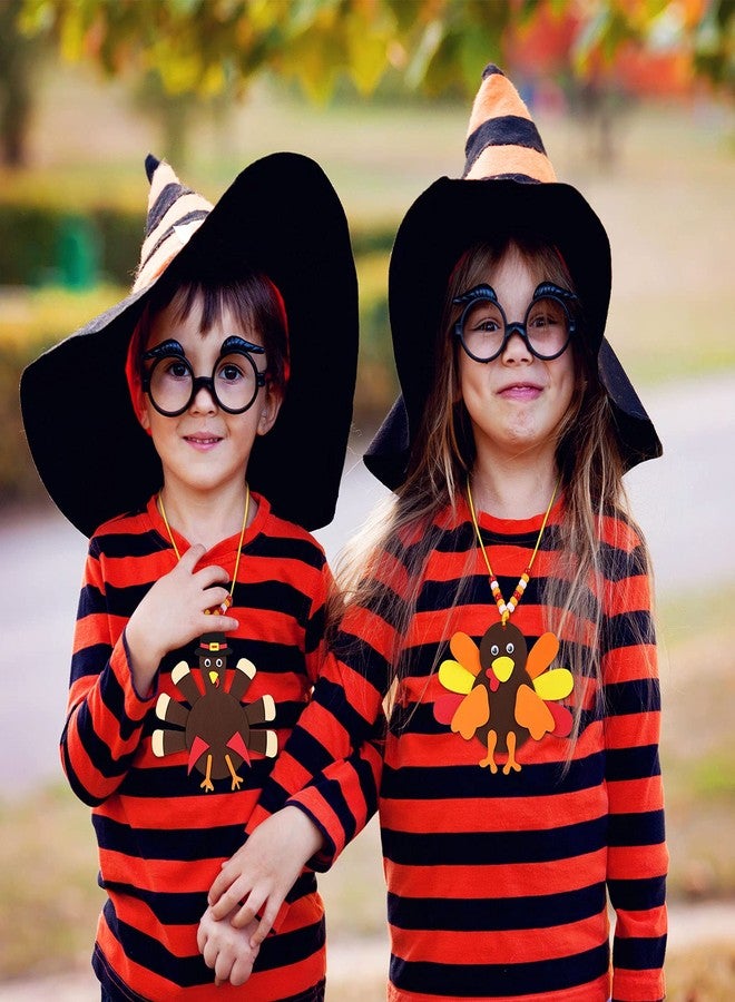 MTLEE 12 Sets Thanksgiving Turkey Craft Kits, Foam Turkey Necklace Craft Kit, DIY Turkey Necklace Thanksgiving Crafts for Kids Halloween Thanksgiving Party Favors Holiday Activities, 4 Styles - Image 4