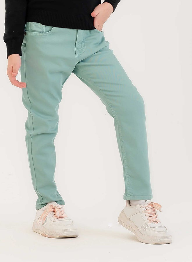 سي إن جينز وير كيدز بنات صيفي سروال جبردين بالنعناع - Image 1