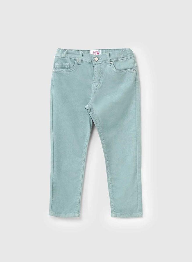 سي إن جينز وير كيدز بنات صيفي سروال جبردين بالنعناع - Image 2