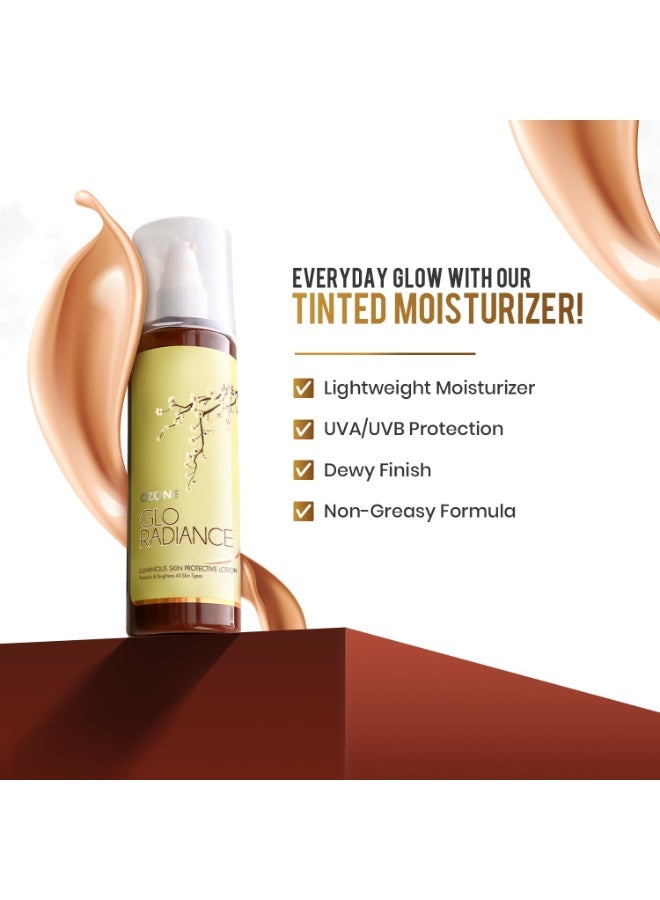 أوزون لوشن جلو راديانس لوشن واقي للبشرة المضيء | مرطب للوجه للرجال والنساء | مثالي لجميع أنواع البشرة | لتوحيد لون البشرة والحماية من أشعة الشمس فوق البنفسجية | 150 مل - Image 4