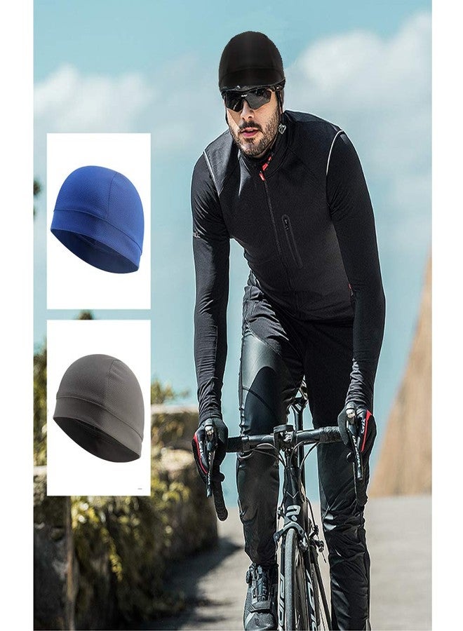 WSHSTS 3 Pack Cooling Skull Cap Helmet Liner Sweat Wicking Cycling Running Hat for Men Women - Image 2