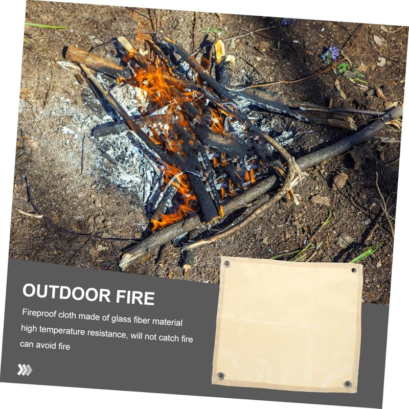 Hemobllo 3pcs Fire Blanket - Tableware Mat for Outdoor Dining Practical Fireproof Mat for Barbecue Picnics Storage - Image 2