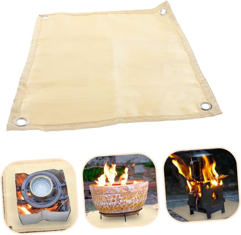 Hemobllo 3pcs Fire Blanket - Tableware Mat for Outdoor Dining Practical Fireproof Mat for Barbecue Picnics Storage - Image 3