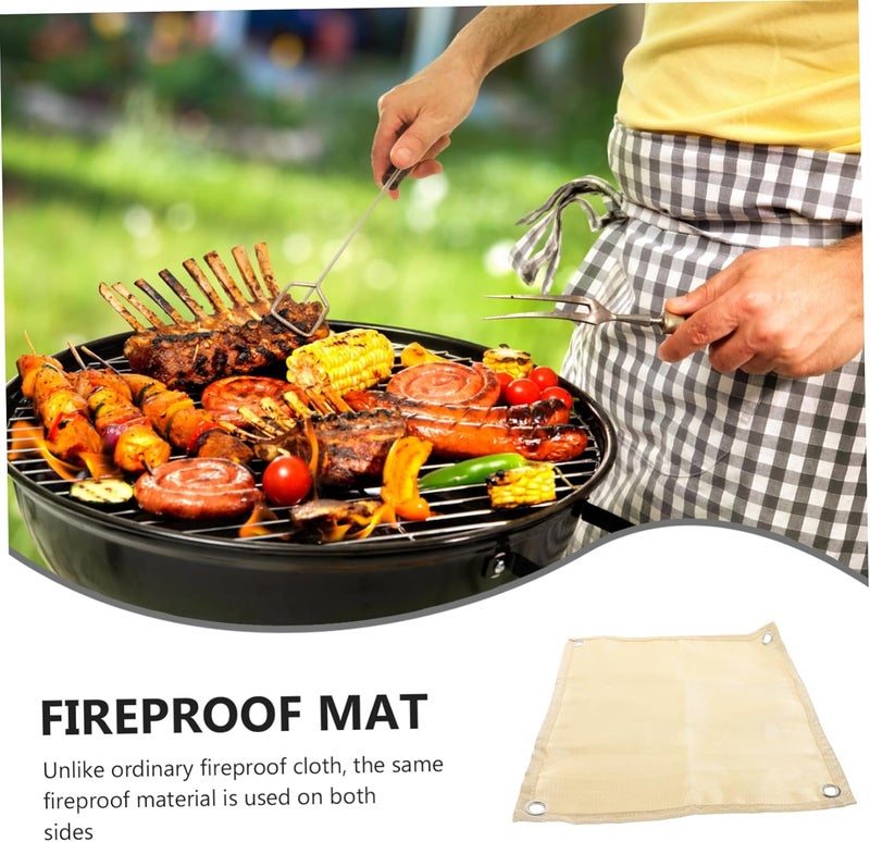 Hemobllo 3pcs Fire Blanket - Tableware Mat for Outdoor Dining Practical Fireproof Mat for Barbecue Picnics Storage - Image 4
