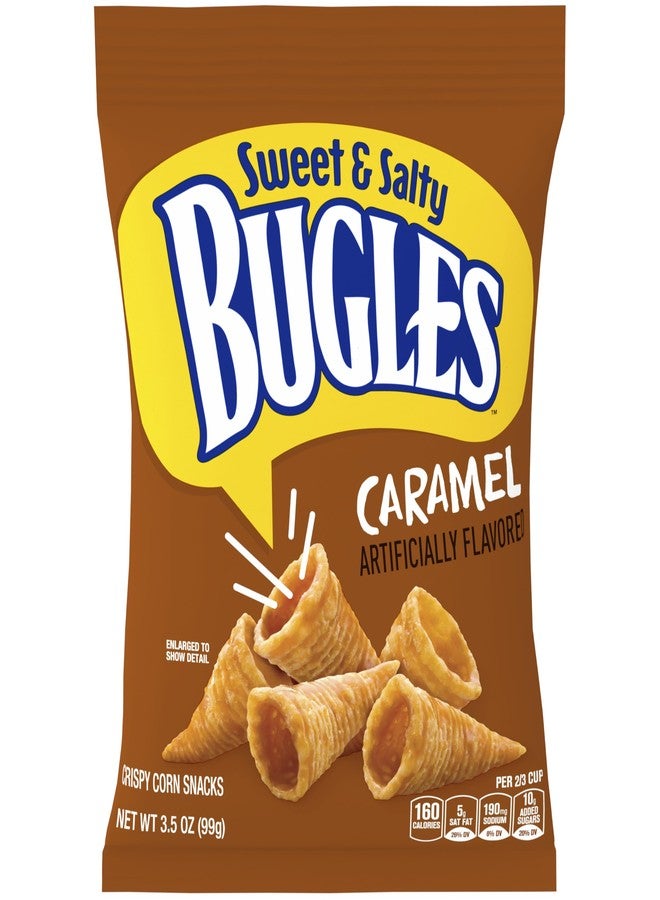 Bugles وجبات خفيفة من الذرة بنكهة الكراميل، 3.5 أونصة (عبوة من 7) - Image 1