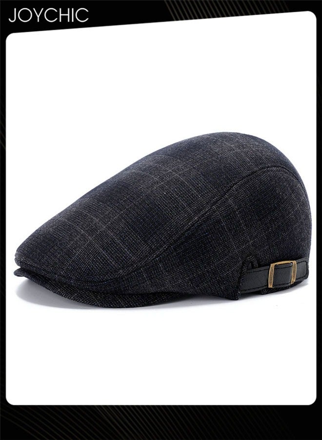 Joychic قبعة بيك كلاسيكية للرجال قبعة مسطحة قبعة أخبار قبعة بيري غير رسمية قبعة واقية من الشمس قبعة صوفية مسطحة
