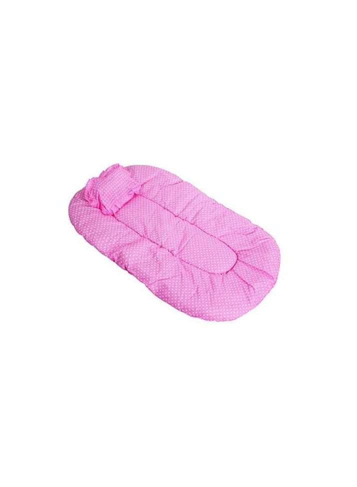 Portable Mosquito Net Bed - Foldable Mosquito Net With Cotton Sleeping Baby Mattress For Baby (0-36 Months) Baby Gifts & Supplies (Multicolor) Girl Shape - Bed Mattress Size 110Cm - Image 3