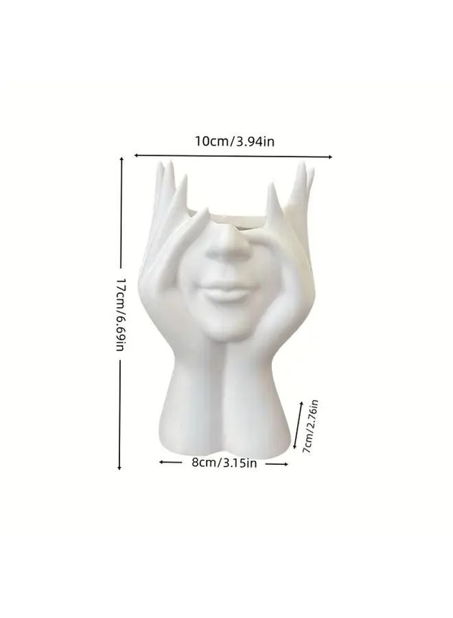 منظم مكتب شفاه أبيض متعدد الوظائف لحامل فرش مكياج وأقلام حبر ورصاص - Image 4