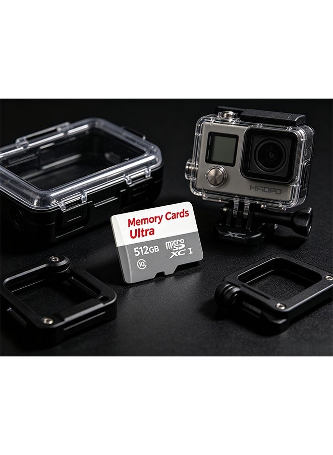 512GB high-end storage card, supporting full HD video, suitable for smartphones, dashcam, action cameras and surveillance cameras. - Image 2