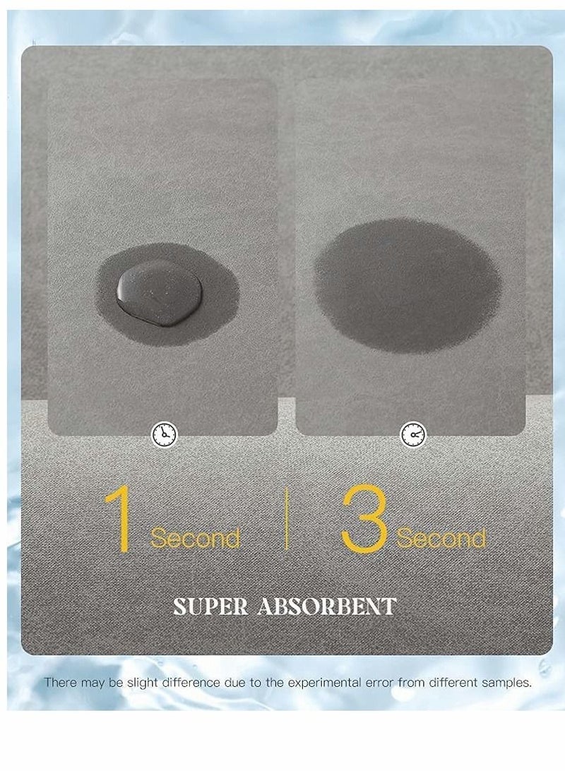 Y&D Bath Mat Rug-Rubber Non Slip Quick Dry Super Absorbent Thin Bathroom Rugs Fit Under Door-Washable Floor Mats-Shower Rug for in Front of Bathtub,Shower Room,Sink (40x60 CM, Gray)  - Image 5