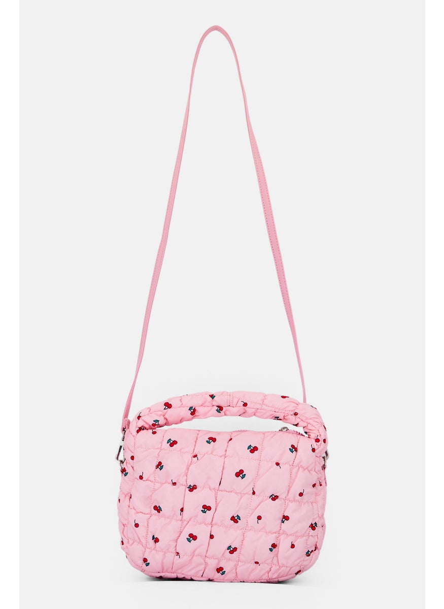 Miss Gwen's OMG Kids Girl Quilted Scrunchies Printed Crossbody Bag, Multicolor  - Image 1
