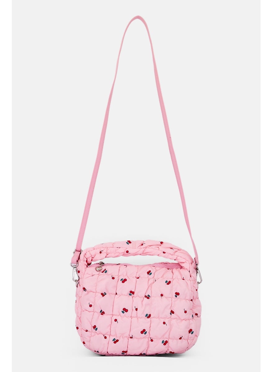 Miss Gwen's OMG Kids Girl Quilted Scrunchies Printed Crossbody Bag, Multicolor  - Image 3