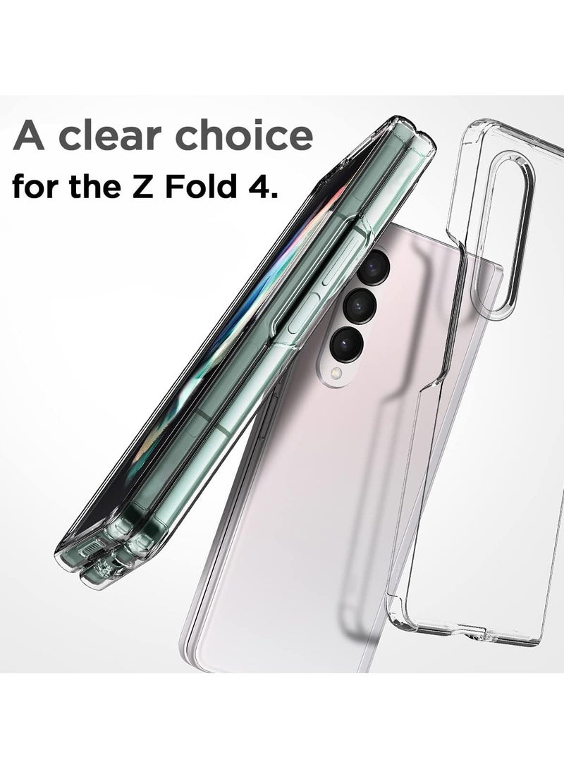 Crystal Clear Transparent Phone Case for Samsung Galaxy Z Fold 4 – Slim Ulta Thin Hard TPU Shockproof Cover, Anti-Yellowing Crystal Clear Protective Back Case with Camera Protection - Image 2