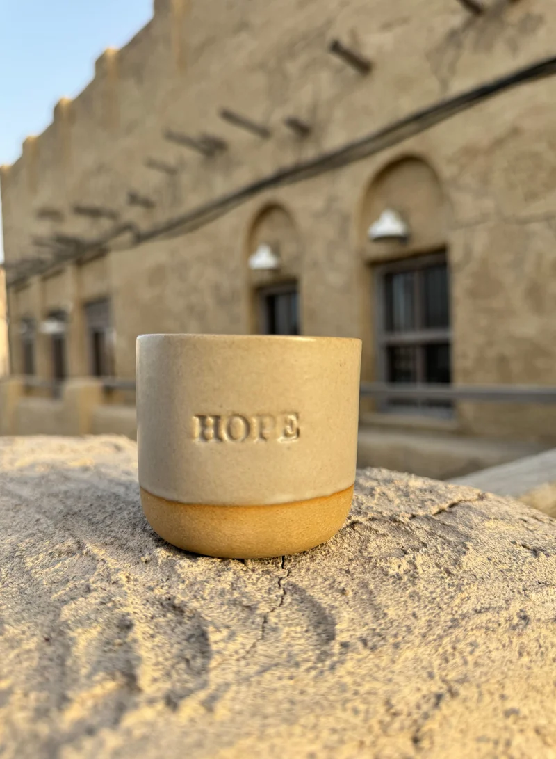 Tohfa Luxe TohfaLuxe Hope Engraved Single Ceramic Cup - Grey