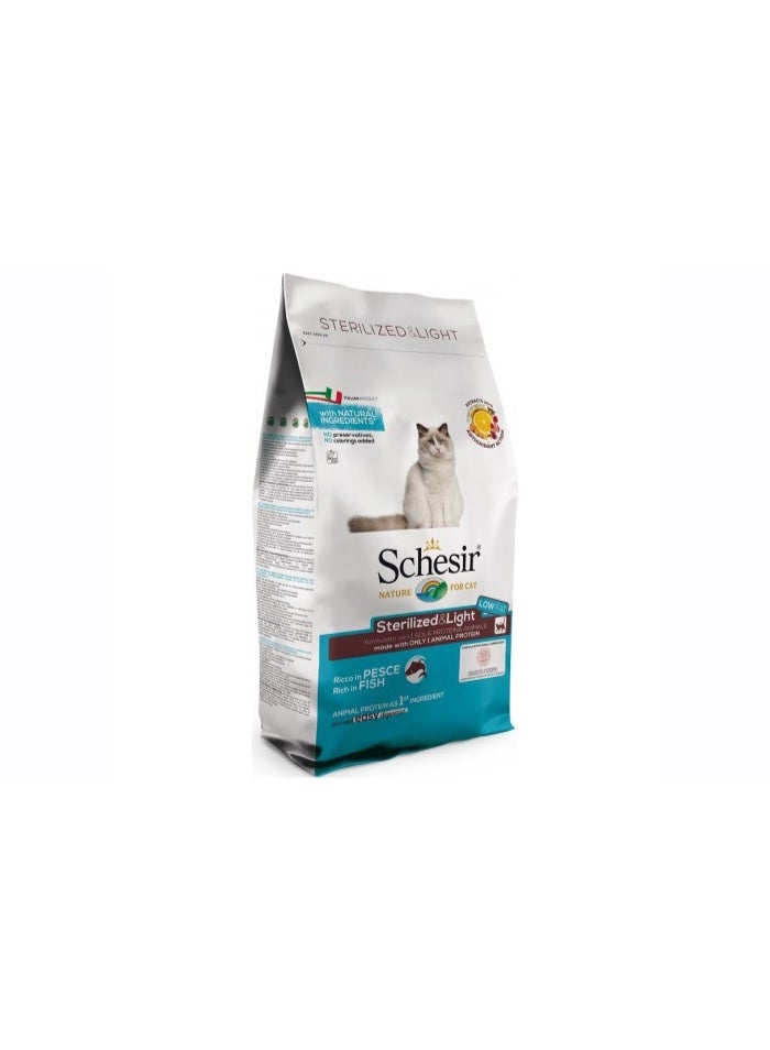شيسر Schesir طعام جاف للقطط المعقمة واللايت بالسمك 1.5 كجم - Image 2