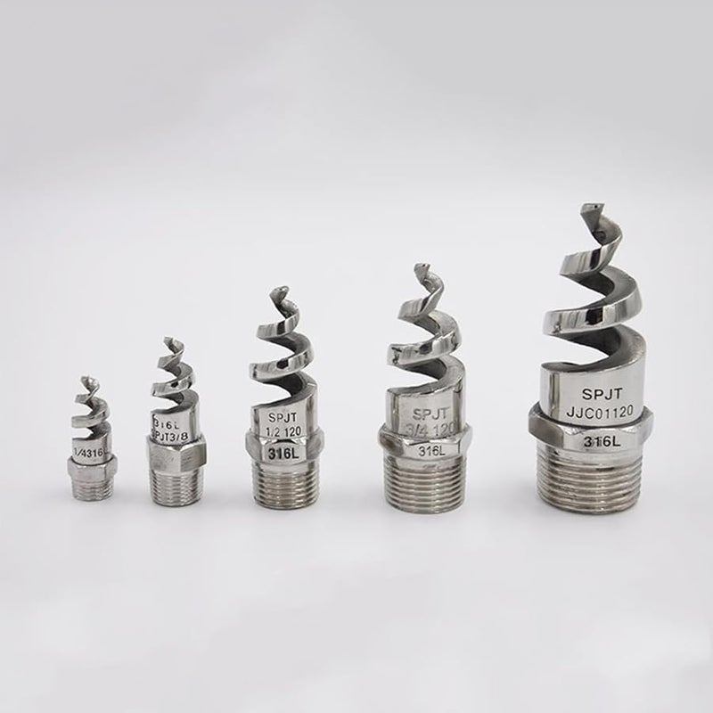 304 Stainless Steel BSPT Male Spiral Cone Misting Spray Nozzle 1 2 Inch Polishing - Image 3