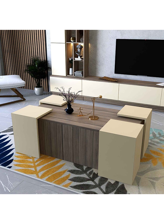 ستايلش هوم طاولة وسط خشب مع طاولات خدمة Ex و بيج - CT61 - Image 1