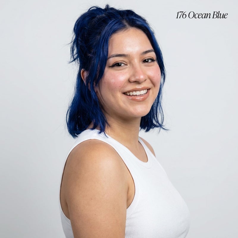 Adore Semi Permanent Hair Color (176 Ocean Blue) | Vegan & Cruelty-Free Blue Hair Dye | No Ammonia, No Peroxide, No Alcohol | 4 Fl Oz - Image 2