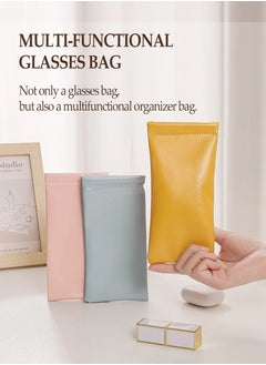 Beirui 4 PCS Portable Mini Storage Bag    soft sunglasses cases, scratch-resistant glasses cases, glass pouches, PU leather glasses cases, travel glasses cases, for storing glasses, cosmetics, headphones, jewellery  - Image 2