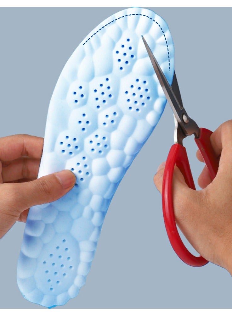 كينجمازي نعل داخلي رياضي مسامي قابل للتنفس مقاوم للصدمات 38-44، وسادة حذاء قصّة تناسب الحذاء، ممتص للعرق، نعل داخلي مريح يخفف من آلام القدم ووسادة لتخفيف الضغط للنساء والرجال، مناسب للرياضيين الكاجوال والعمل - Image 3