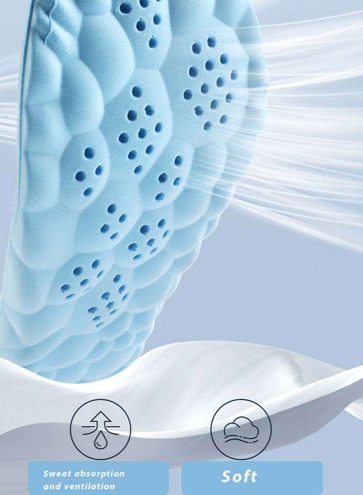 كينجمازي نعل داخلي رياضي مسامي قابل للتنفس مقاوم للصدمات 38-44، وسادة حذاء قصّة تناسب الحذاء، ممتص للعرق، نعل داخلي مريح يخفف من آلام القدم ووسادة لتخفيف الضغط للنساء والرجال، مناسب للرياضيين الكاجوال والعمل - Image 5