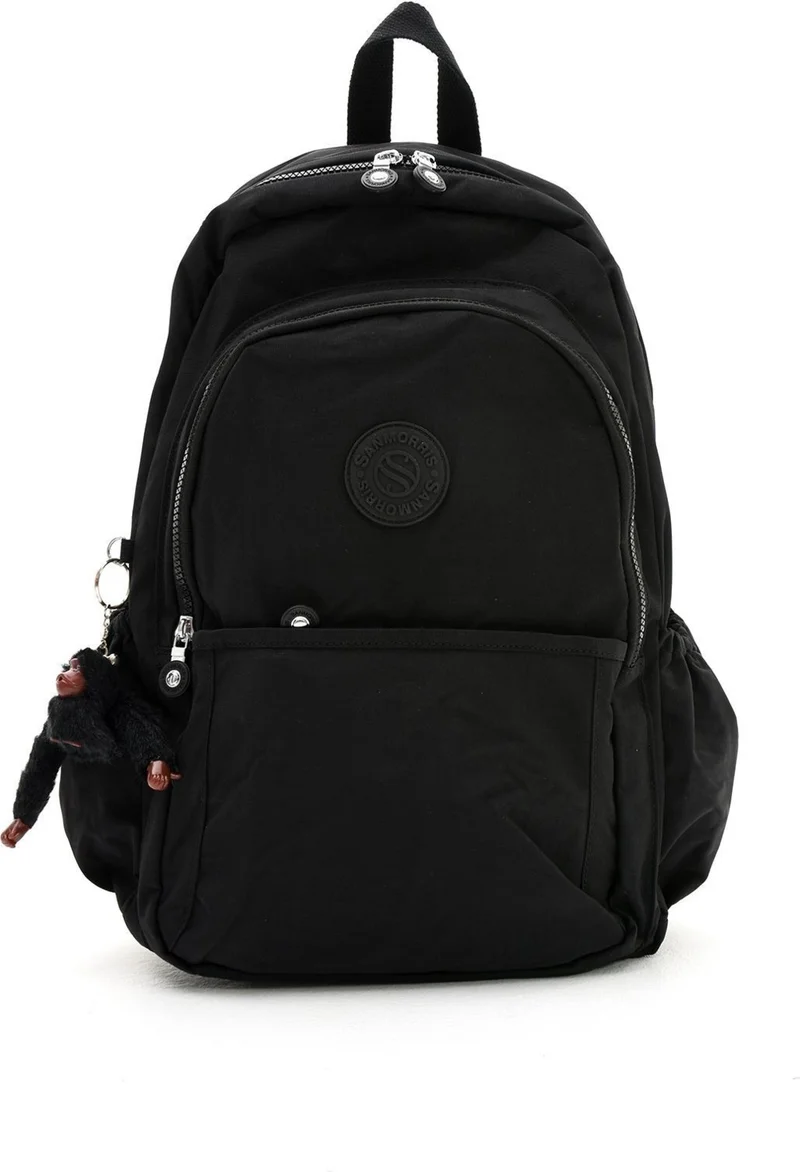 سانموريس Unisex Water-Resistant Crinkle Fabric Multi-Compartment Large Size School and Backpack
