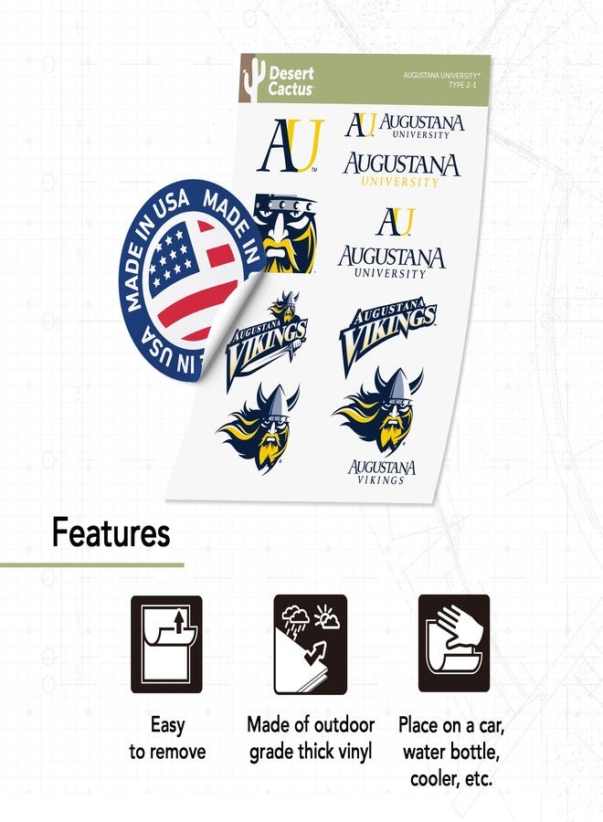 Desert Cactus Augustana University Sticker Vikings Vinyl Decals Laptop Water Bottle Car Scrapbook 11x9.25 Sheet T2 (Type 2) - Image 4
