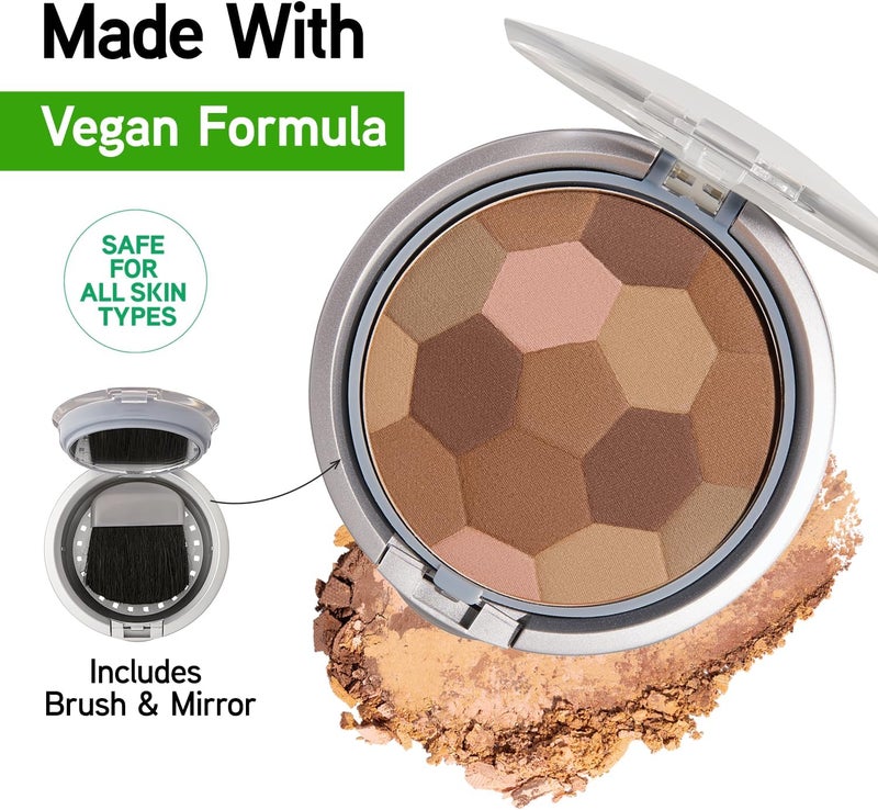 Physicians Formula Powder Palette Multi-Colored Bronzer - Lightweight, Dermatologist Tested Bronzer with Built-in Mirror and Brush - Image 3