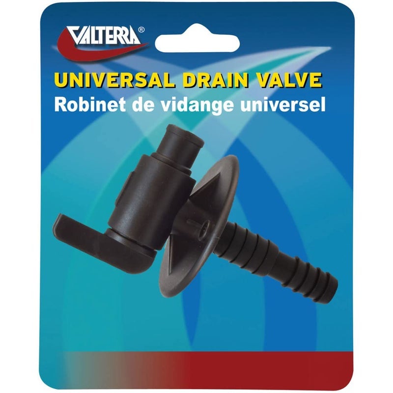 VALTERRA LLC A012025BKV UNIVERSAL DRAIN VALVE 3 BLACK