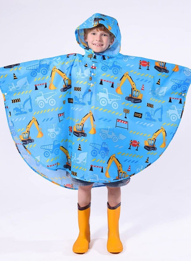 WAWSAM Lightweight Kids Rain Poncho Reusable Toddler Raincoat Waterproof Girls Rain Jacket - Image 3