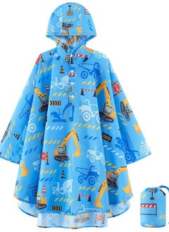 WAWSAM Lightweight Kids Rain Poncho Reusable Toddler Raincoat Waterproof Girls Rain Jacket  - Image 1