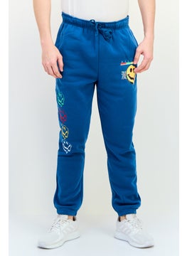 Originals by Brooklyn Cloth Men Graphic Print Jogger Pants, Teal Blue  - Image 1
