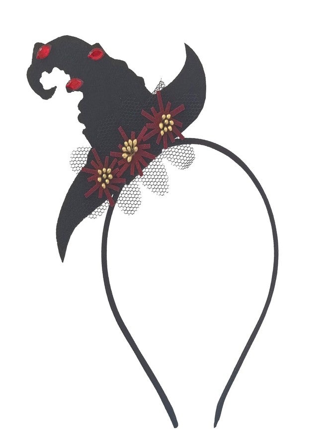 Sheliky Halloween Witch Hat Headband for Dress Up Party Supplies Women Cosplay Costume Hair Accessory Masquerade Wizard Headbands (02, One Size) - Image 1