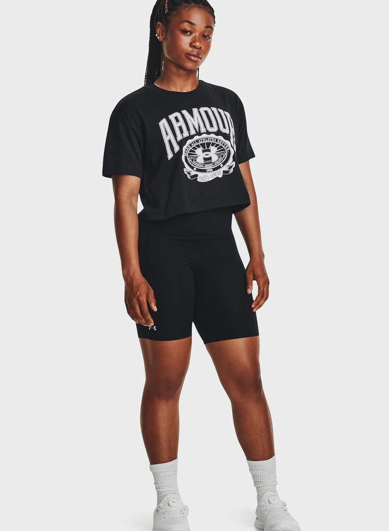 UNDER ARMOUR Collegiate Crest Crop T-Shirt