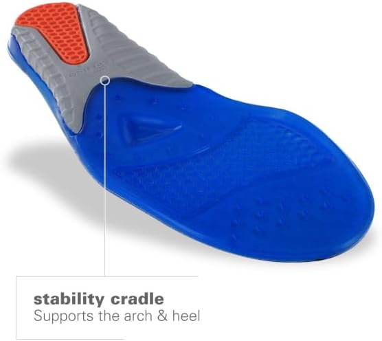 Spenco Gel Comfort Insoles Triple Density Design with Arch Support and Extra Heel Cushioning TPR Comfort Gel for Shock Absorption Odor Control and AllDay Comfort for Men Women UK Gre 56 - Image 3