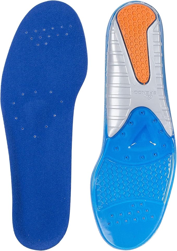 Spenco Gel Comfort Insoles Triple Density Design with Arch Support and Extra Heel Cushioning TPR Comfort Gel for Shock Absorption Odor Control and AllDay Comfort for Men Women UK Gre 56 - Image 2