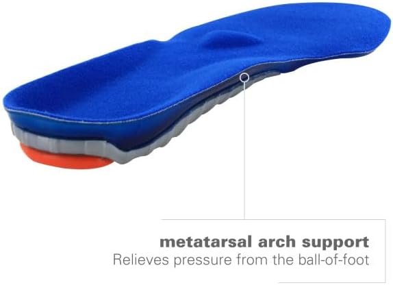 Spenco Gel Comfort Insoles Triple Density Design with Arch Support and Extra Heel Cushioning TPR Comfort Gel for Shock Absorption Odor Control and AllDay Comfort for Men Women UK Gre 56 - Image 5